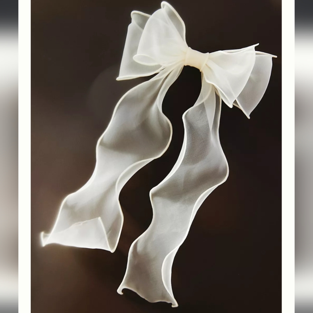 Anthropologie wavy chiffon hair bow